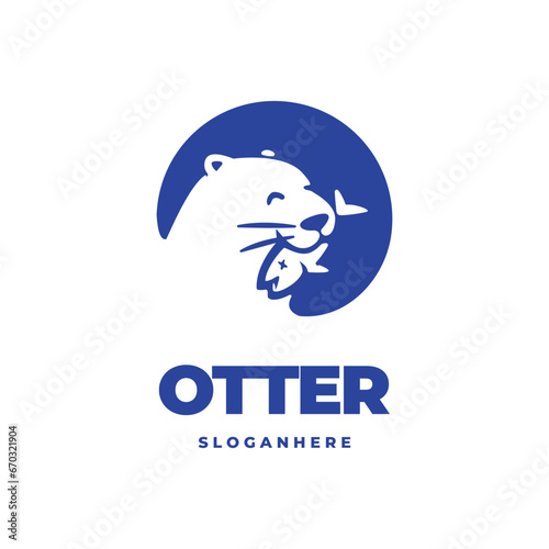otter modern logo vector