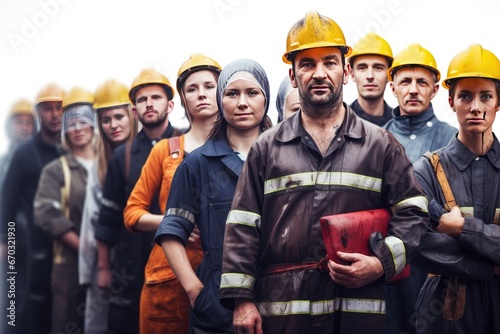 workers industrial group men at work person occupation career job business team doctor contractor electrician nurse chef teacher health professional enterprise man community society woman