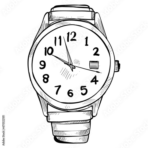 watches hand drawn