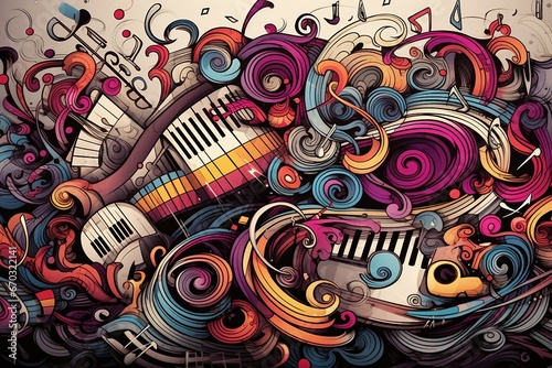 background musical creative illustration music doodles instrument wallpaper abstract art artistic threedimensional audio banner bass blues board