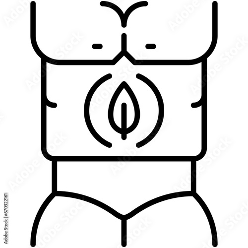 Detox Icon. Diet Metabolism Stomach Symbol Stock Illustration. Vector Line Icons For UI Web Design And Presentation