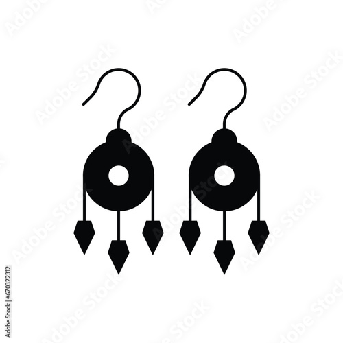 Bijouterie earrings icon design. isolated on white background. vector illustration