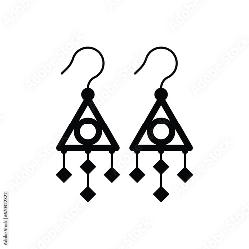 Bijouterie earrings icon design. isolated on white background. vector illustration