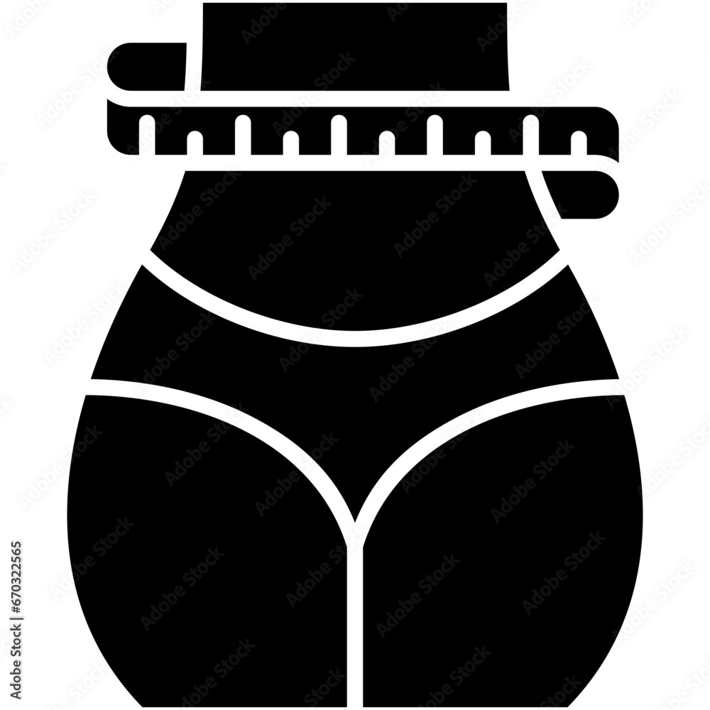 Weight Loss Icon. Slim Body Waist Symbol Stock Illustration. Vector Solid Icons For UI Web Design And Presentation Weight Loss Icon. Slim Body Waist Symbol Stock Illustration. Vector Solid Icons For UI Web Design And Presentation