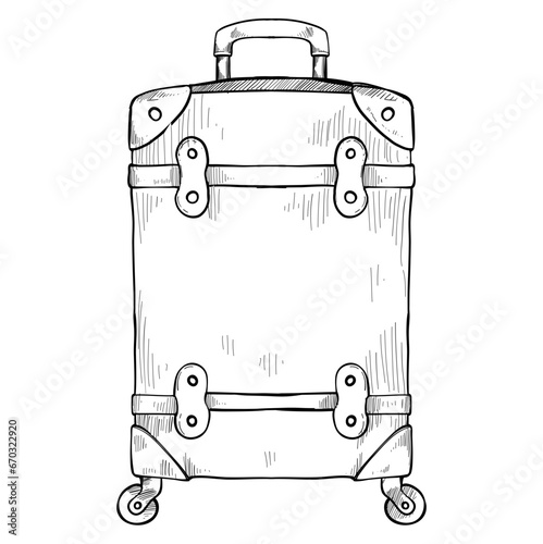 suitcase handdrawn illustration