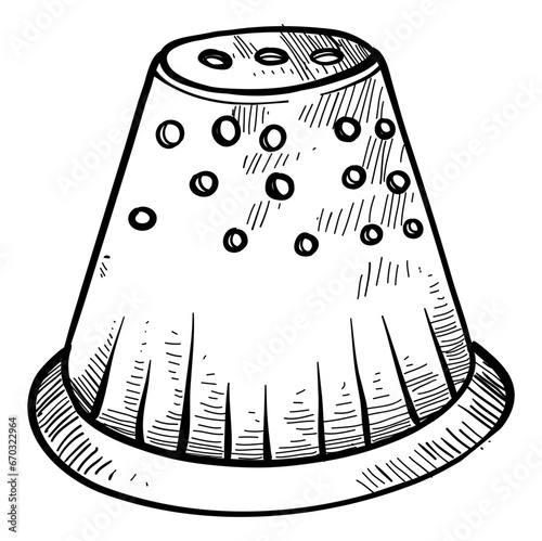 thimble handdrawn illustration
