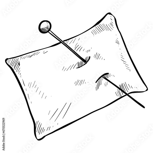 needle handdrawn illustration