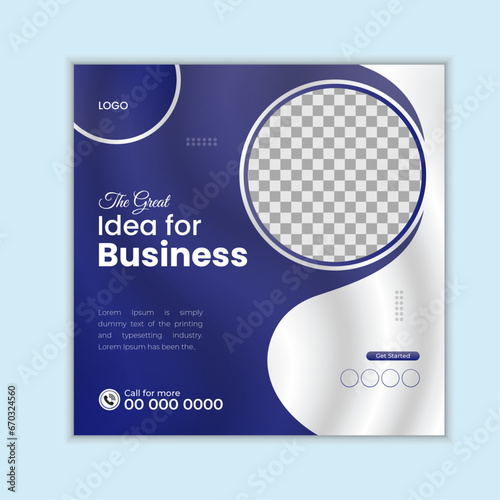 Modern business social media post design.
