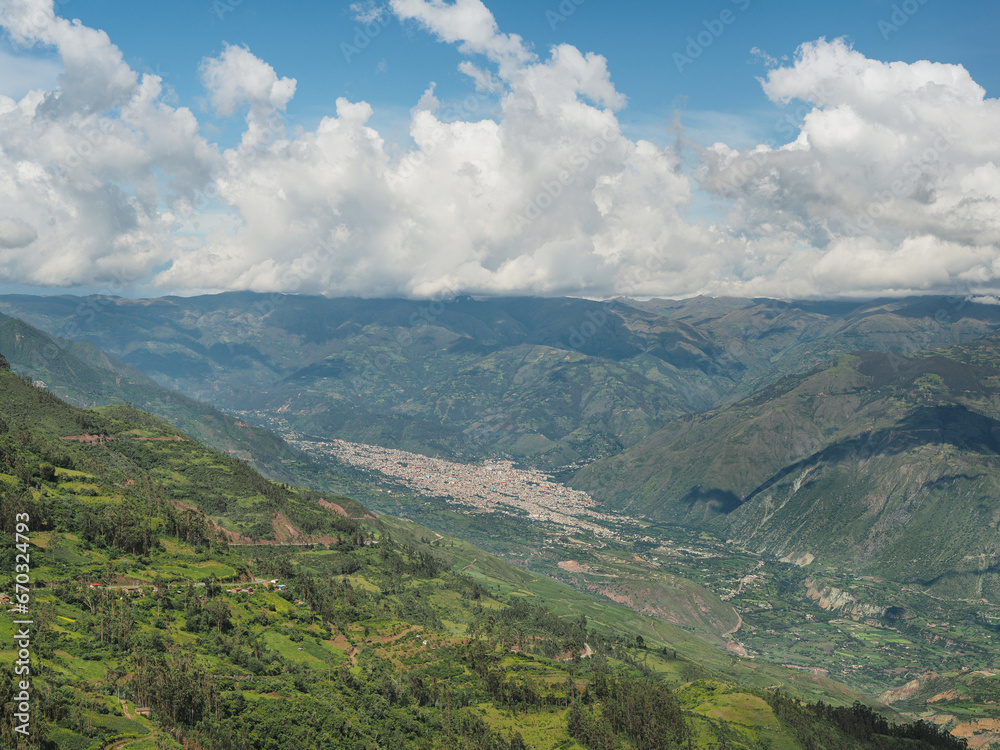 Fototapeta premium View of Abancay city from the mountains