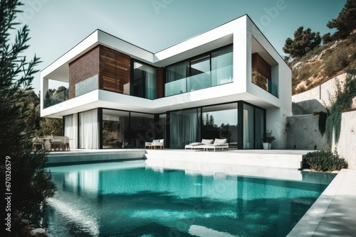 Beautiful modern house with pool © LineiMR