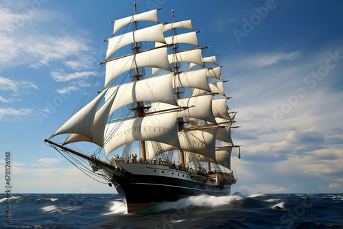 ship Sailing sail vessel yachting yacht rig sea race wave tall wind boat crew power speed hobby sport ocean cruise seaman anchor sailor active voyage marin breeze leisure concept holiday frigate fre