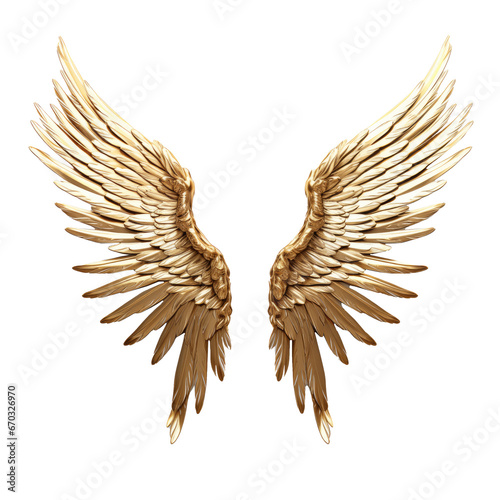 Large Luxury Gold Wings