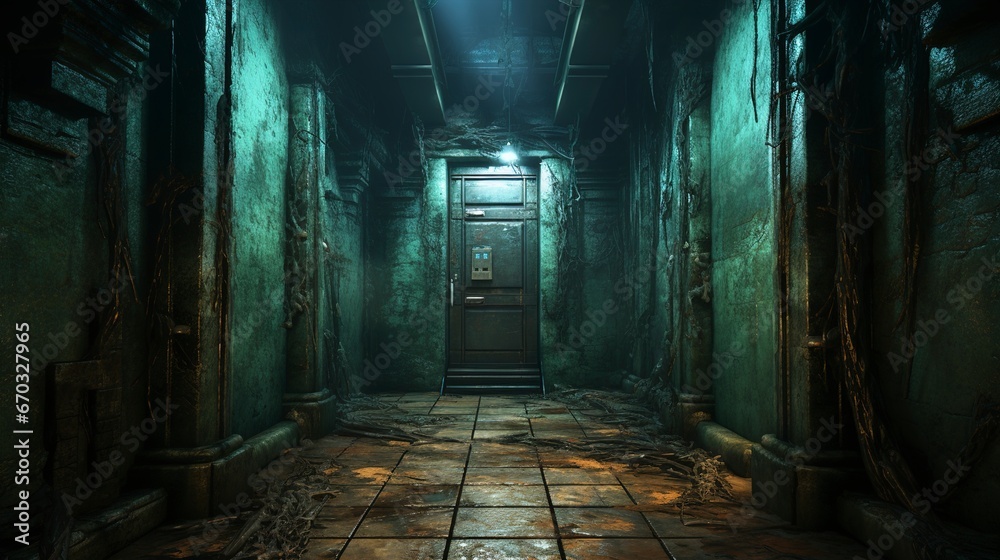 An eerie abandoned industrial elevator shaft An eerie abandoned industrial elevator shaft