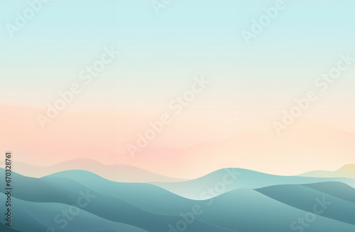 a soft gradient background, in the style of poetic minimalism, mint, soft texture, large-scale canvases