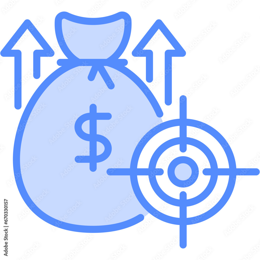 Business And Accounting blue color icon set Business And Accounting blue color icon set