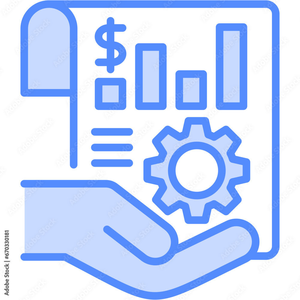 Business And Accounting blue color icon set Business And Accounting blue color icon set