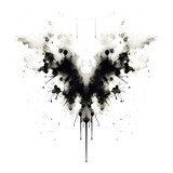 Rorschach inkblot isolated on a white background. 