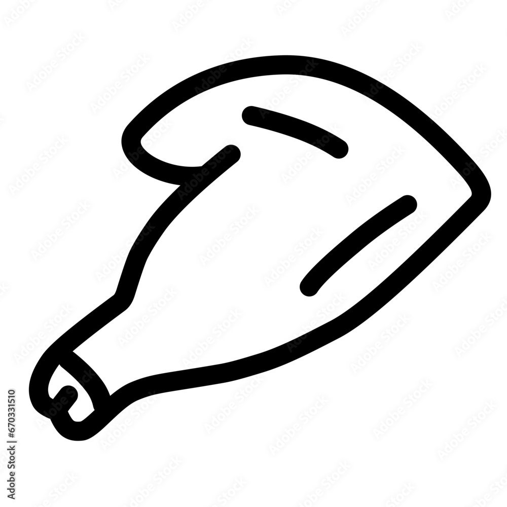 chicken thigh line icon chicken thigh line icon