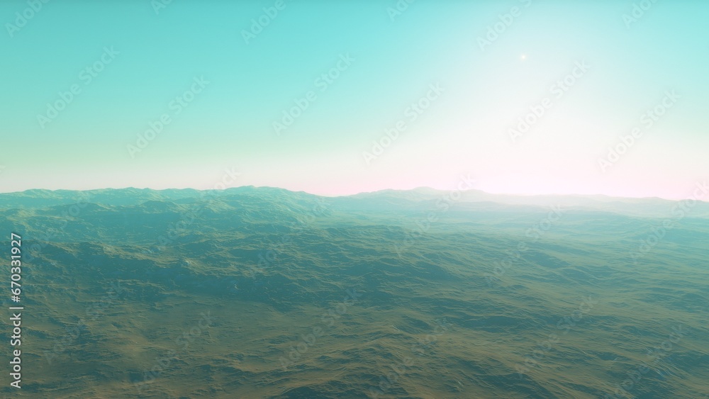 Deserted alien planet