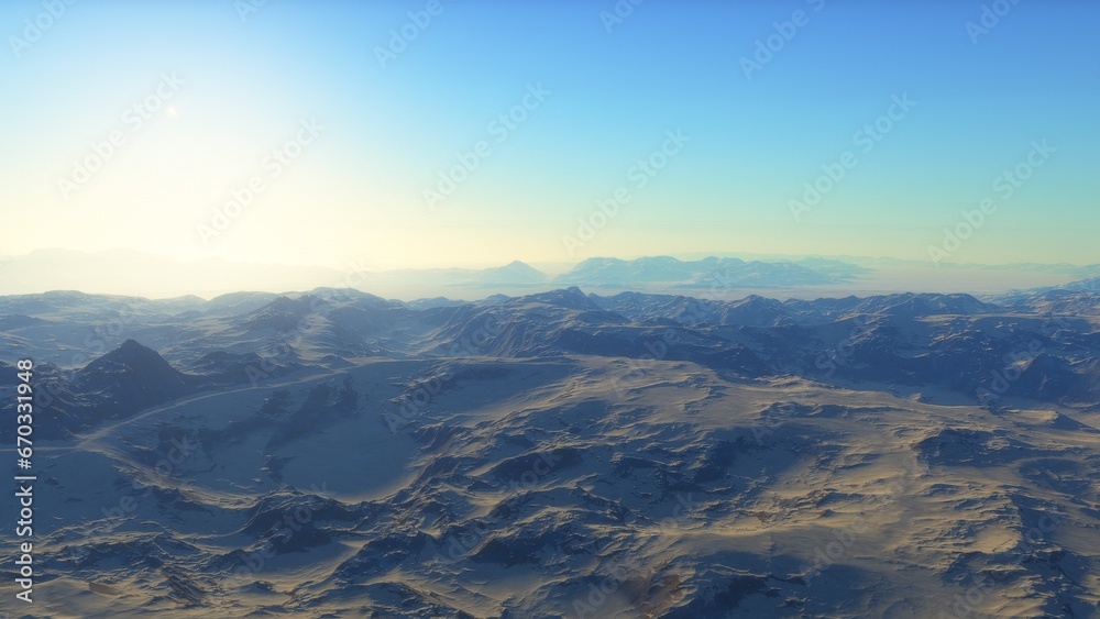 Fototapeta premium Deserted alien planet