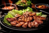 Enjoy the Exquisite Charred Meat Belly and Flavorful Wraps of Korean BBQ