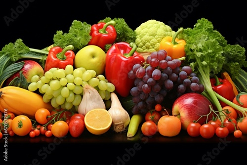 vegetables fruits fresh vegetable collection food fruit orange pepper produce set tomatoes apple banana bell broccoli cabbage citrous grape ingredient onion paprika pear pumpkin