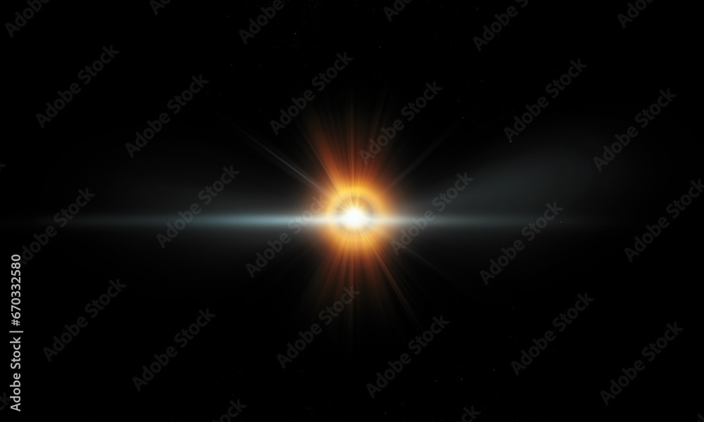 Light effect flare Glowing light explodes Light effect ray shining sun bright flash Special lens flare