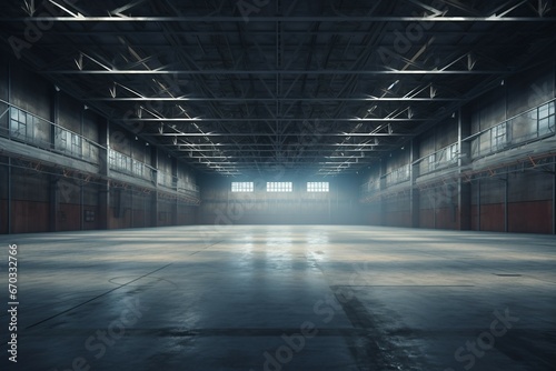 storehouse warehouse empty storage construction floor architecture business industrial interior modern factory inside stock light metal new perspective room store structure steel hall