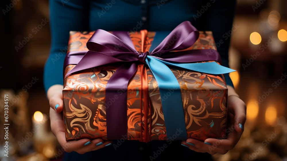Joyful Gift Exchange: Festive Moments of Gifting and Smiles