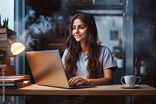 skills new learn courses online apply growth personal work quarantine self table kitchen sit laptop using freelancer remote home business manage businesswoman young woman female girl