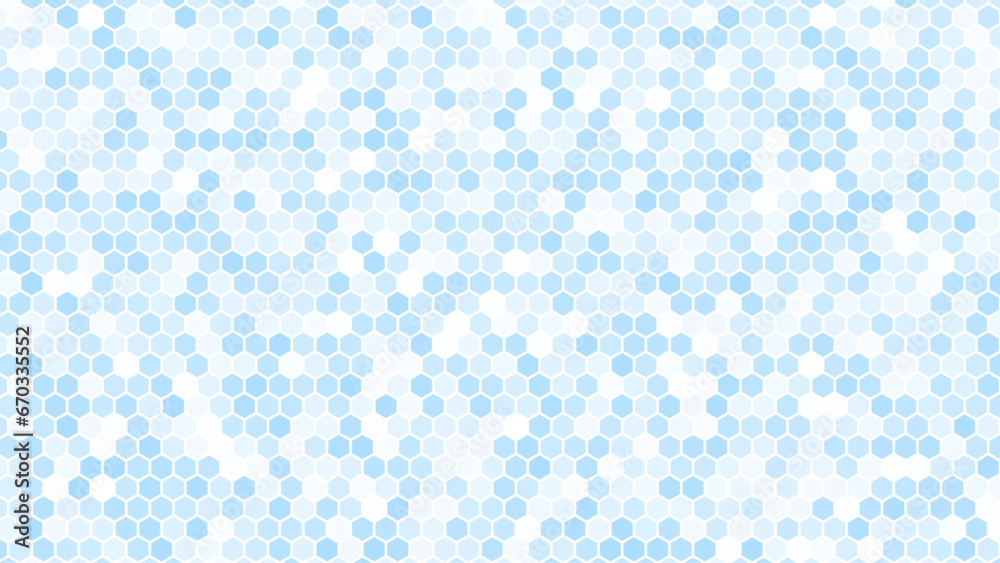 Honeycomb Grid tile random background or Hexagonal cell texture. Modern mosaic hexagon grid texture. - obrazy, fototapety, plakaty 