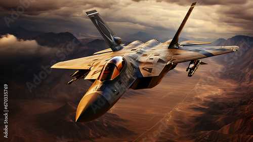 fururistic flying fighter jet 
