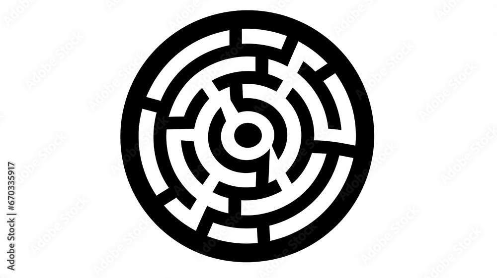 logo symbol round maze on white background isolated logo symbol round maze on white background isolated