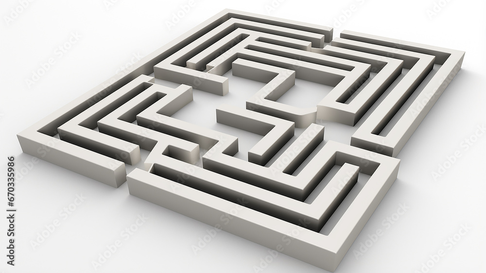 logo symbol rectangular maze on a white background isolated logo symbol rectangular maze on a white background isolated