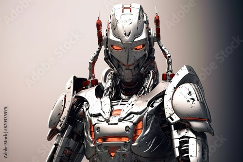 An Illustration of a Japanese Robot and Its Loyal Samurai Companion