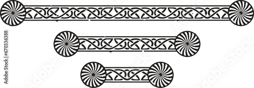 Viking Knot Pattern Borders with Spiral
