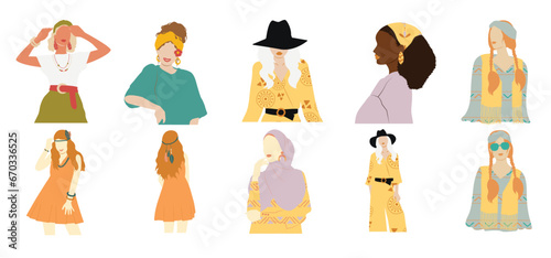 Full Package of Woman in Boho Chic Style | Fashion Silhouette