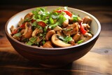 A bowl of Thai style cashew chicken