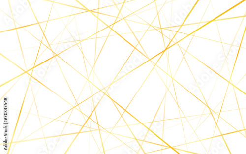 Golden trendy random diagonal lines image. Random chaotic lines. Abstract geometric pattern. Vector illustration
