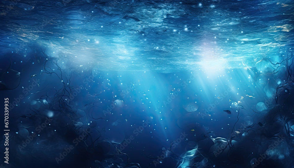Blue Underwater Light Background Illustration