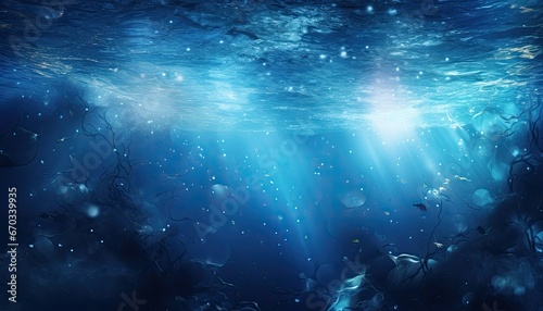 Blue Underwater Light Background Illustration