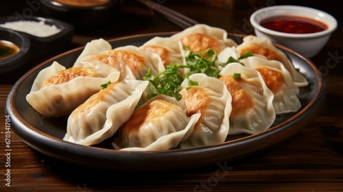 Mouthwatering and greasy deep fried pork dumplings with a savory filling