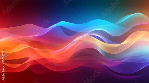 Vibrant abstract background with colorful sound waves, perfect for audio related designs