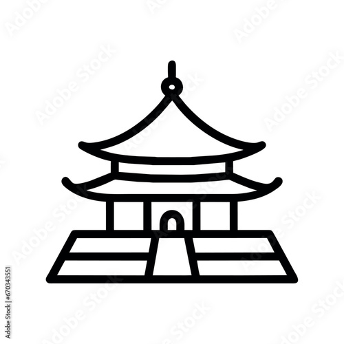 chinese palace icon illustration