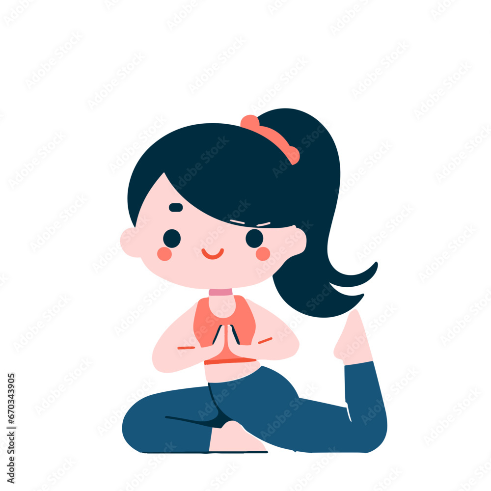 Vector Illustration of woman yoga exercise, exercise, healthy Vector Illustration of woman yoga exercise, exercise, healthy
