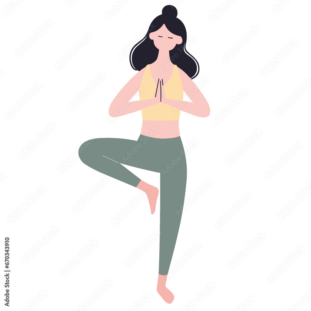 Vector Illustration of woman yoga exercise, exercise, healthy Vector Illustration of woman yoga exercise, exercise, healthy