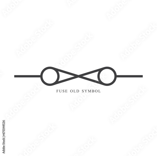 illustration of fuse, a device used as a safety device in an electrical circuit in the event of an excess electrical charge.