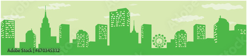 cityscape Landscape vector line illustration