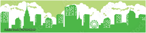 cityscape Landscape vector line illustration