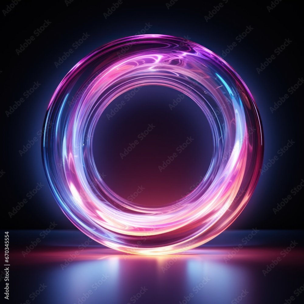 Glowing circle of flame and neon light on black background abstract concept, good to use for business, wallpaper, blog, website, digital decoration etc. Ai generative image Glowing circle of flame and neon light on black background abstract concept, good to use for business, wallpaper, blog, website, digital decoration etc. Ai generative image